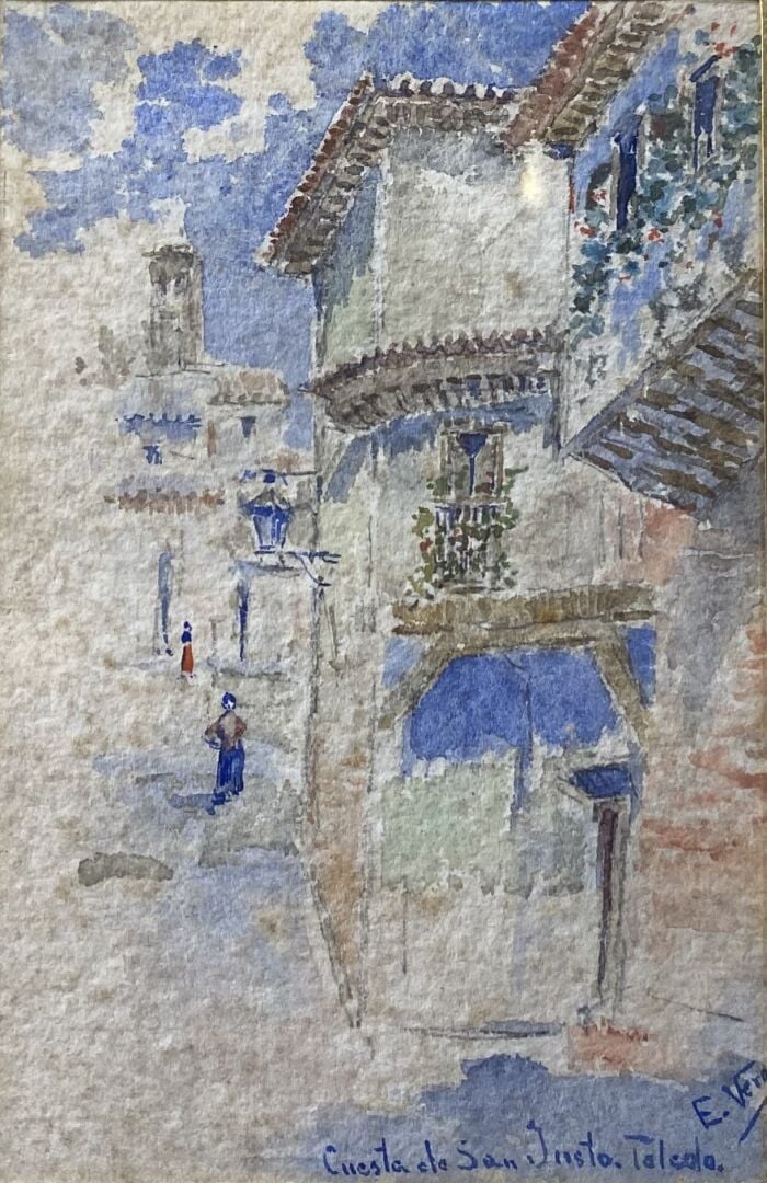 Enrique VERA SALÉS (1886-1956) - Vues de Tolède - Trois petites aquarelles prés…