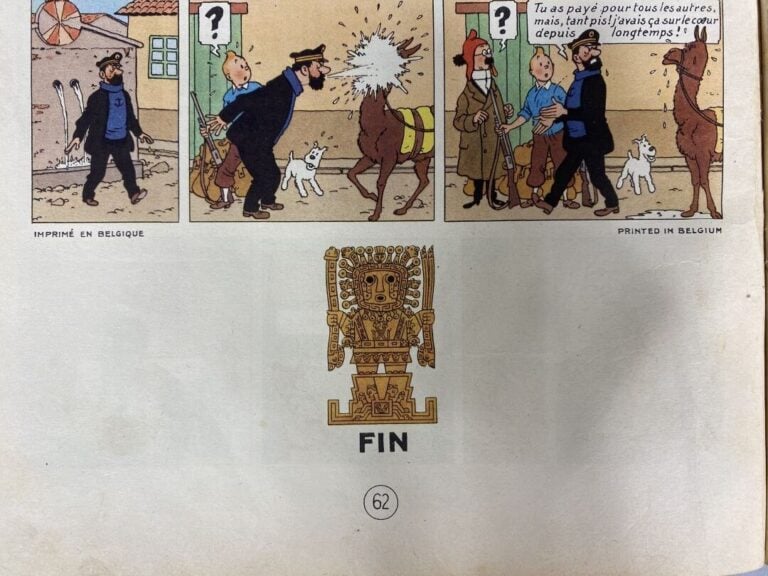 Ensemble de 5 BD Tintin comprenant : - - Le temple du soleil, édition imprimée…