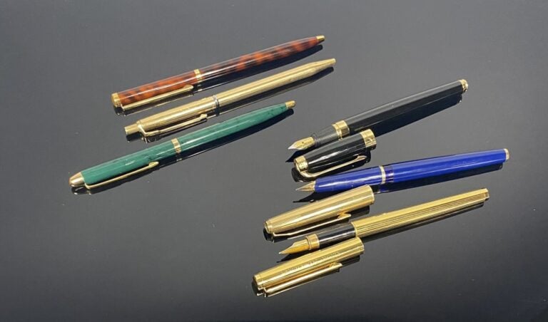 ENZO VARINI, BALLOGRAF, PELIKAN, etc - Lot de 3 stylos plume et 3 stylos bille…