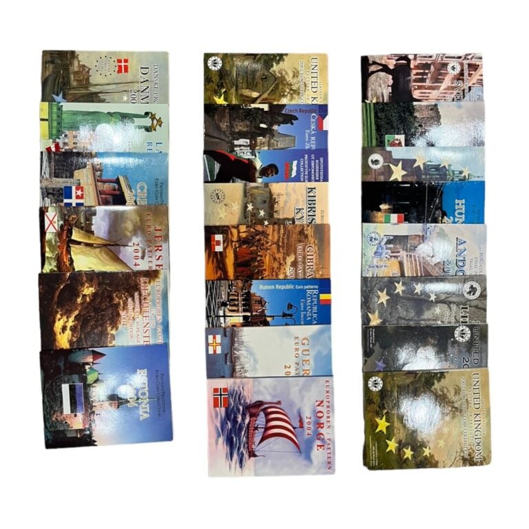 Europe - (2002-2004) - Lot de vingt-deux coffrets de jetons au module de 1 cent…