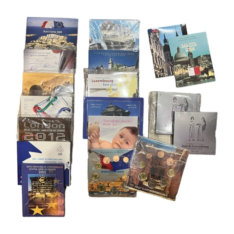 Europe - Divers - Lot de dix-huit set, coffrets FDC, UNC et jetons divers compr…