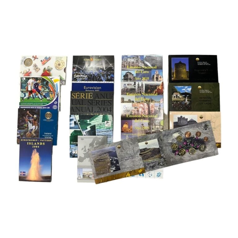 Europe - Divers - Lot de seize set, coffrets FDC, UNC et jetons divers comprena…