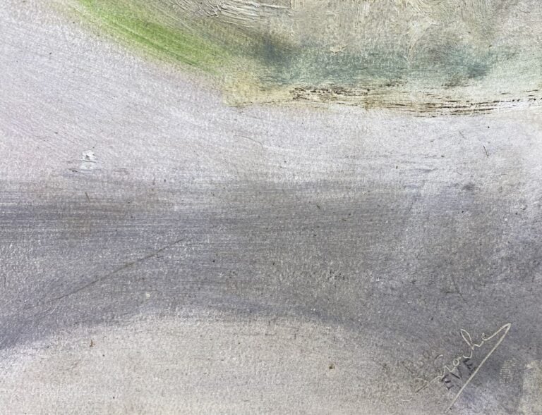 Eve ERACHE (XXe) - Route - Huile sur panneau - Signé en bas à droite - 51 x 74…
