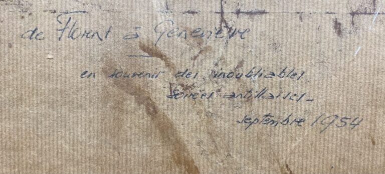 F. SCHMITZ - Port des Antilles - Huile sur panneau - Signé en bas à gauche, déd…