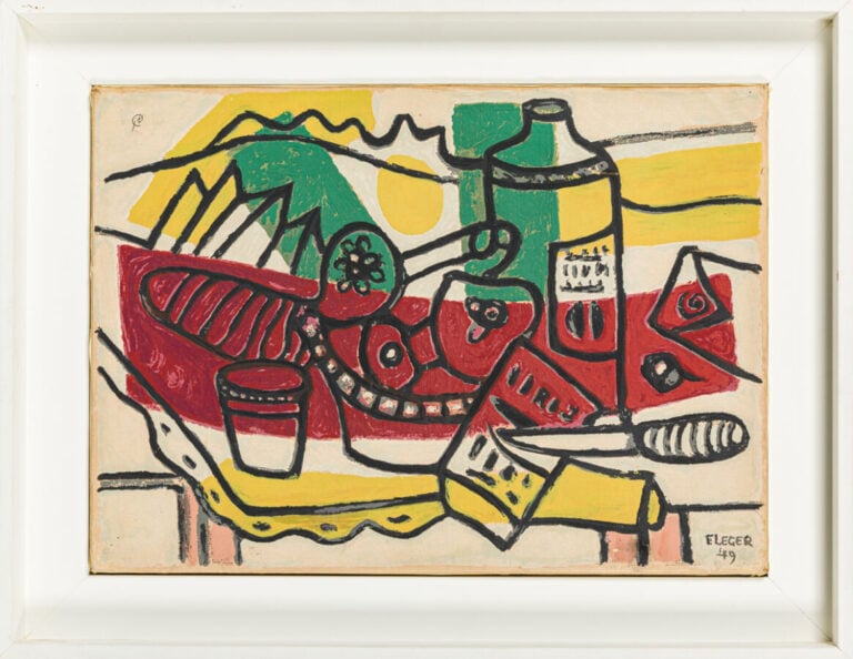 FERNAND LEGER (1881-1955) D'APRÈS - Le pain et le vin, 1952 - Callichromie sur…