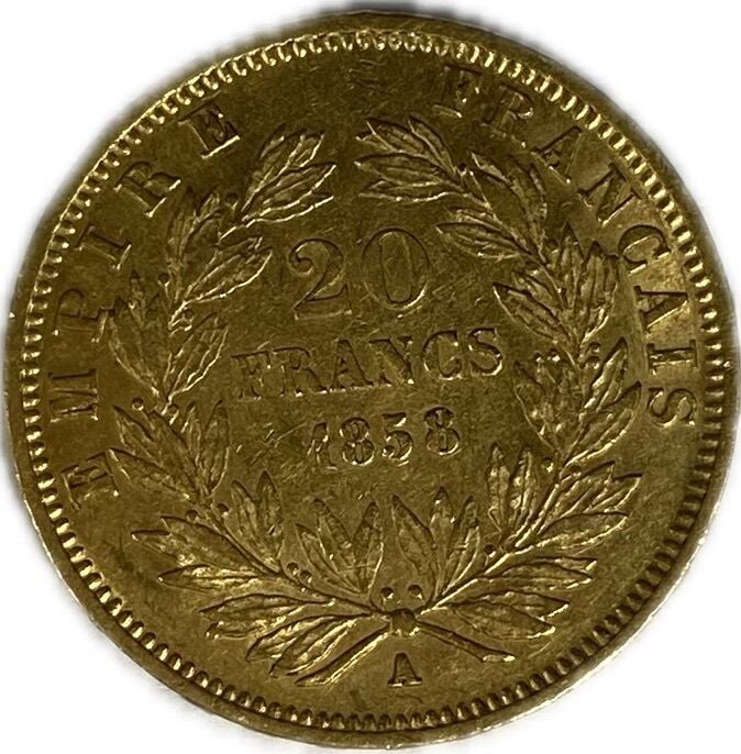 France - Napoléon III (1852 - 1870) - Lot de deux 20 Francs 1858 A et 1859 BB -…
