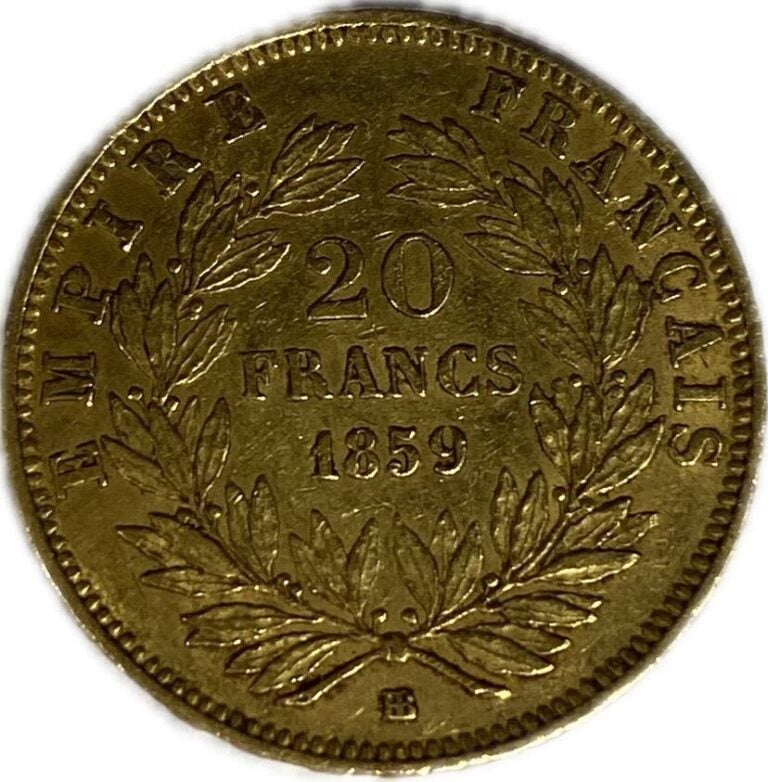 France - Napoléon III (1852 - 1870) - Lot de deux 20 Francs 1858 A et 1859 BB -…
