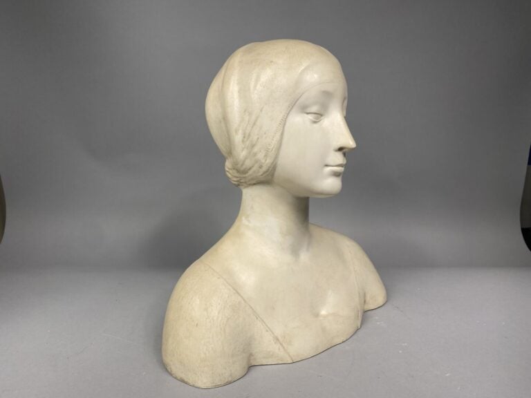 Francesco LAURANA, d'après - Buste de femme - Plâtre ? - H : 43.5 cm