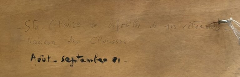 Françoise LANDOWSKI (1917) - Sainte Claire se dépouille de ses vêtements, naiss…