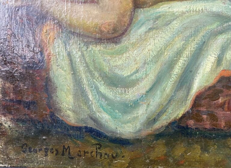 Georges MARCHOU (1898-1984) - Femme nue allongée - Huile sur toile - Signée en…