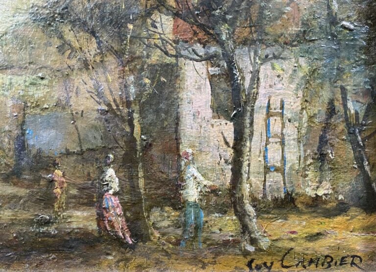 Guy CAMBIER (1923-2008) - Ensemble de 4 tableaux dont huiles sur toile et huile…