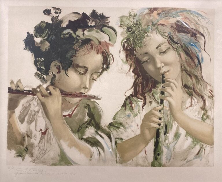 Guy CAMBIER (1923-2008) - Ensemble de pièces encadrées, lithographies, aquarell…