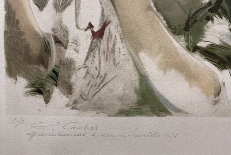 Guy CAMBIER (1923-2008) - Ensemble de pièces encadrées, lithographies, aquarell…