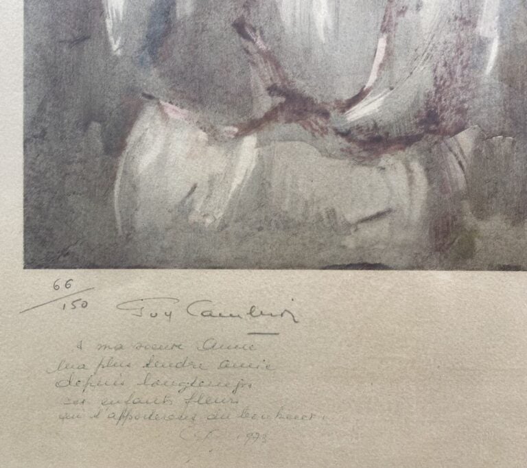 Guy CAMBIER (1923-2008) - Ensemble de pièces encadrées, lithographies, aquarell…
