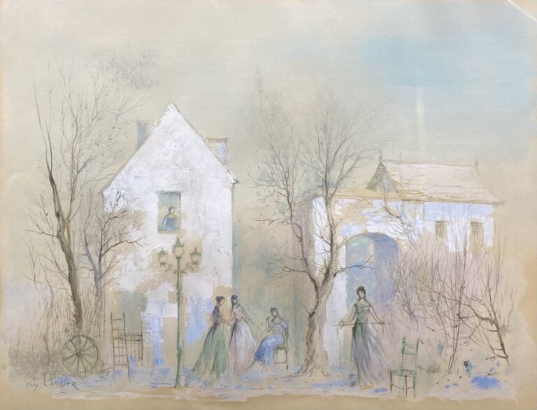 Guy CAMBIER (1923-2008) - Ensemble de pièces encadrées, lithographies, aquarell…