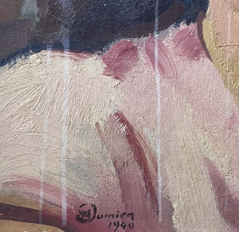 Henri DUMIEN (1909-?) - Portrait de femme - Huile sur panneau - Signé et daté 1…