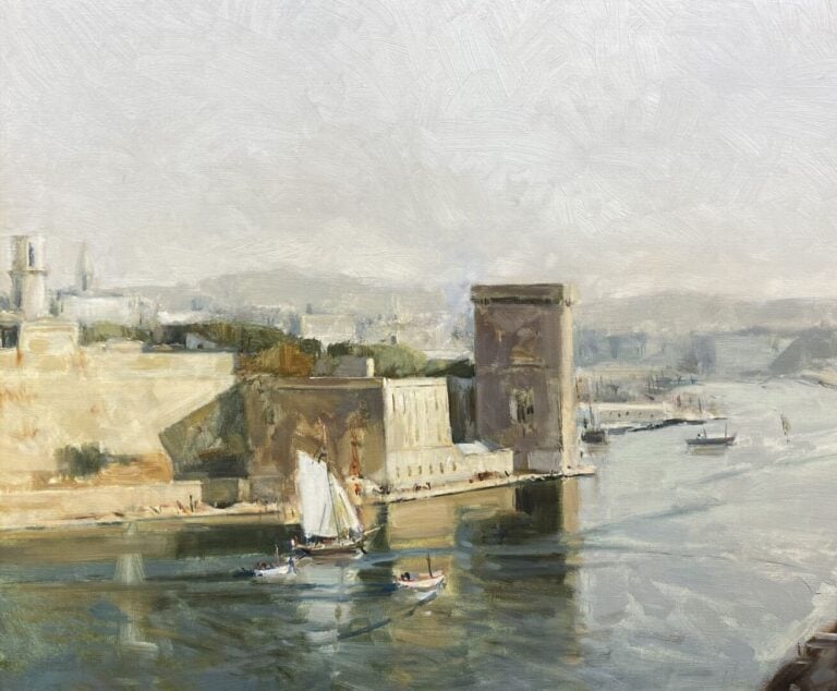 Henri FENOUIL (1936-) - "Le port de Marseille" - Huile sur toile - Signée et ti…