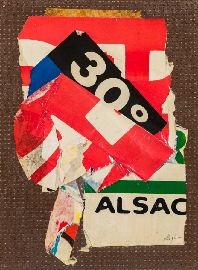 JACQUES VILLEGLÉ (1926-2022) - Composition, circa 1975 - Collage d'affiches lac…