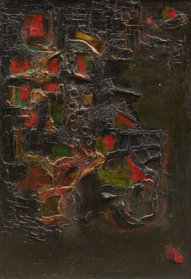 Jean - Claude FARHI (1940-2012) - Peinture 003 ,1963 - Huile sur toile, signée,…
