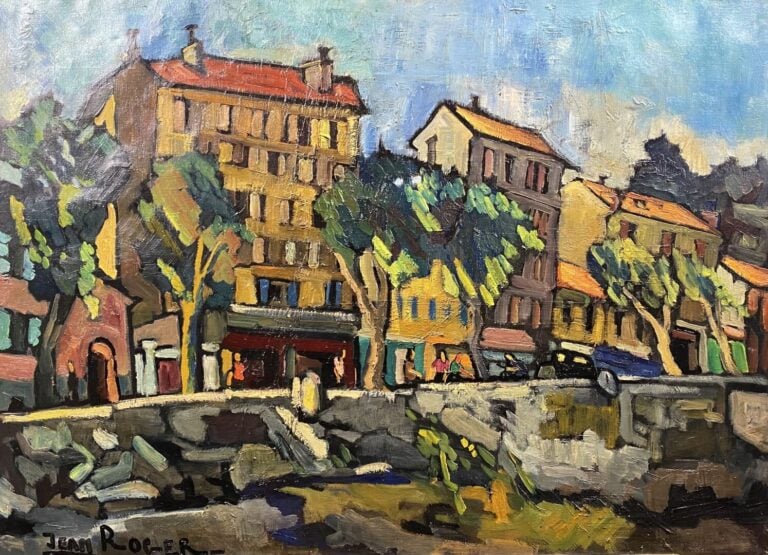 Jean ROGER (1924-2015) - "Le paillon" - Huile sur toile - Signée en bas à gauch…