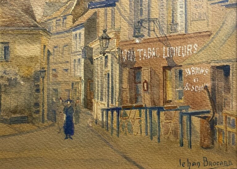 Jehan BROCARD - Maison Catherine - Aquarelle - Signé en bas à droite - 22.5 x 2…