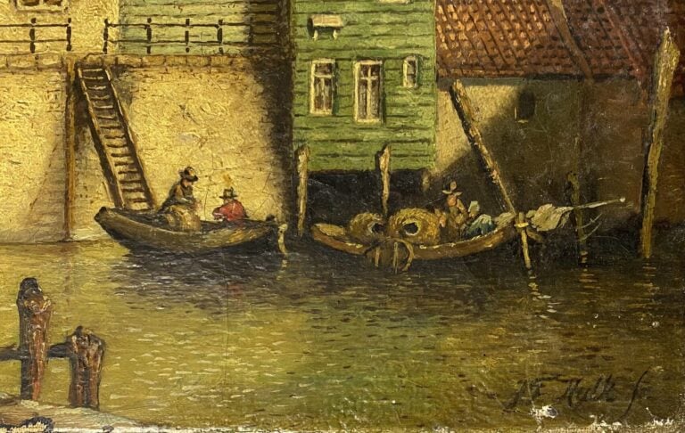 John Frederick I HULK (1829-1911) ? - Vue de berger - Huile sur toile - Signée…