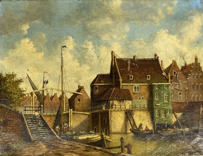 John Frederick I HULK (1829-1911) ? - Vue de berger - Huile sur toile - Signée…