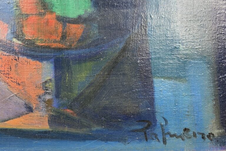 José PALMEIRO (1901-1984) - Composition - Huile sur panneau - Signé en bas à ga…