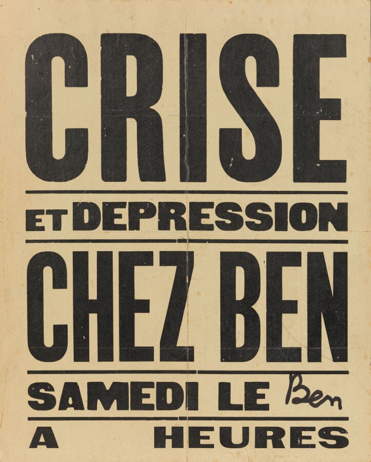 JÜRG BRODMAN (XXÈME SIÈCLE) - AVEC PARTICIPATION DE BEN - Sans titre - Oeuvre e…