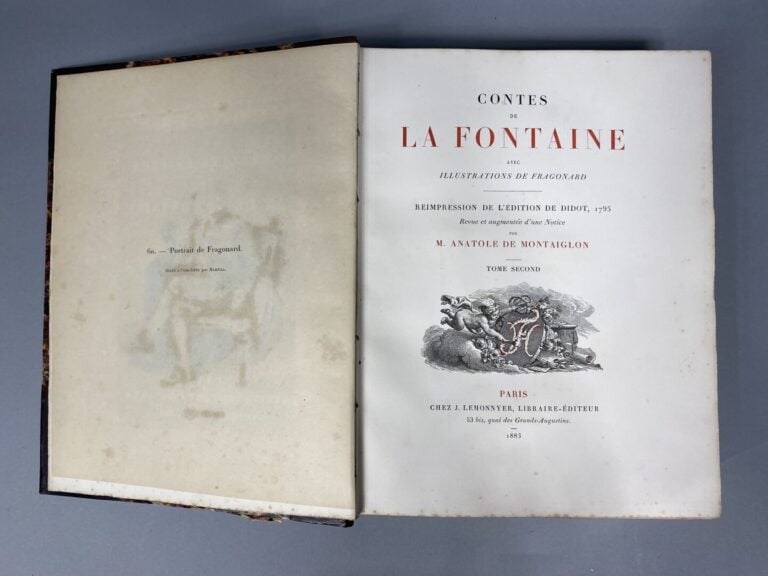 LA FONTAINE - Contes de La Fontaine, avec illustrations de Fragonard, 2 vol, 18…