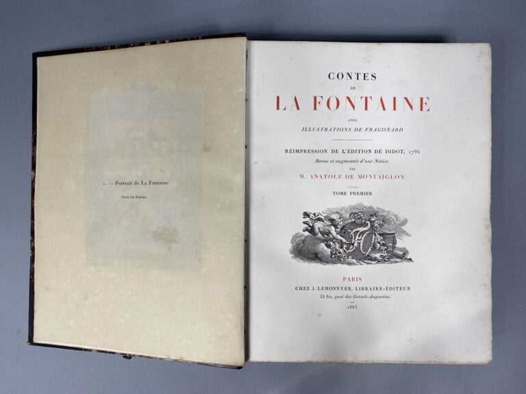 LA FONTAINE - Contes de La Fontaine, avec illustrations de Fragonard, 2 vol, 18…