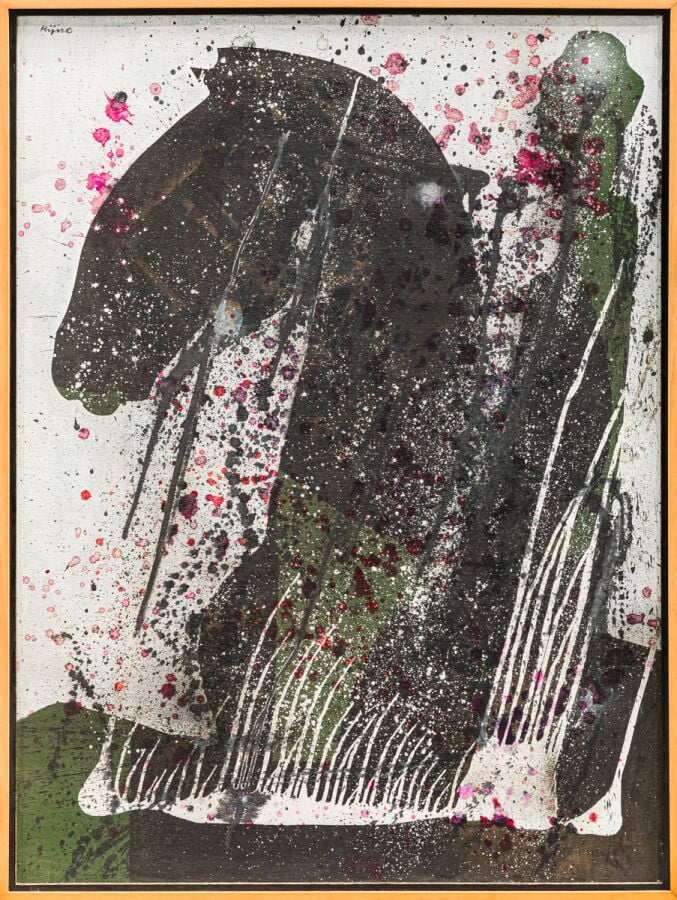 Ladislas KIJNO (1921-2012) - Cavalier éclaboussé, 1984 - Acrylique sur toile, d…