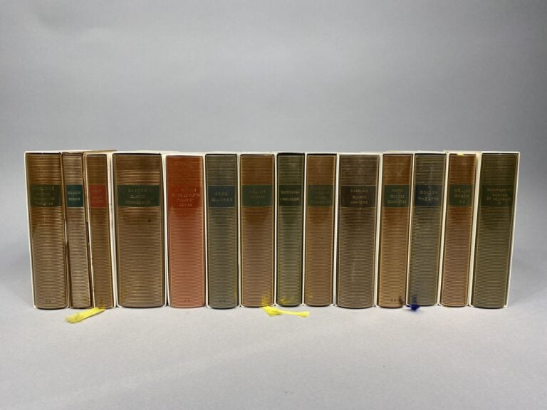 Lot d'environ 14 livres de la Pléiade comprenant Rabelais, Kafka, Goldoni, Céli…