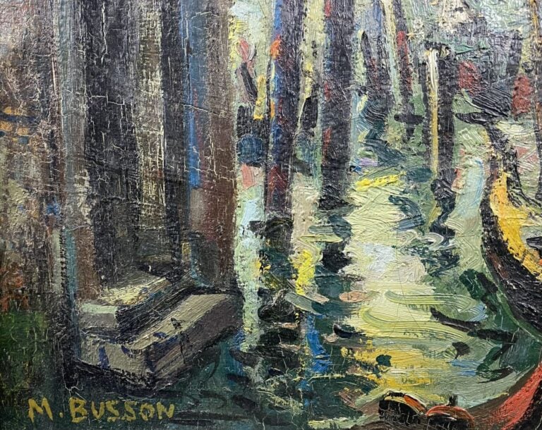 Marcel BUSSON (1913-2015) - Venise - Huile sur toile - Signée en bas à gauche -…