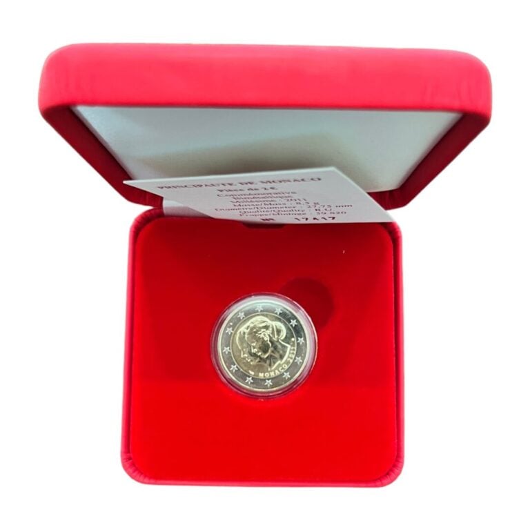 Monaco - - 2 Euros BU 2011 " Mariage princier " - A : Tête accolées à gauche d'…