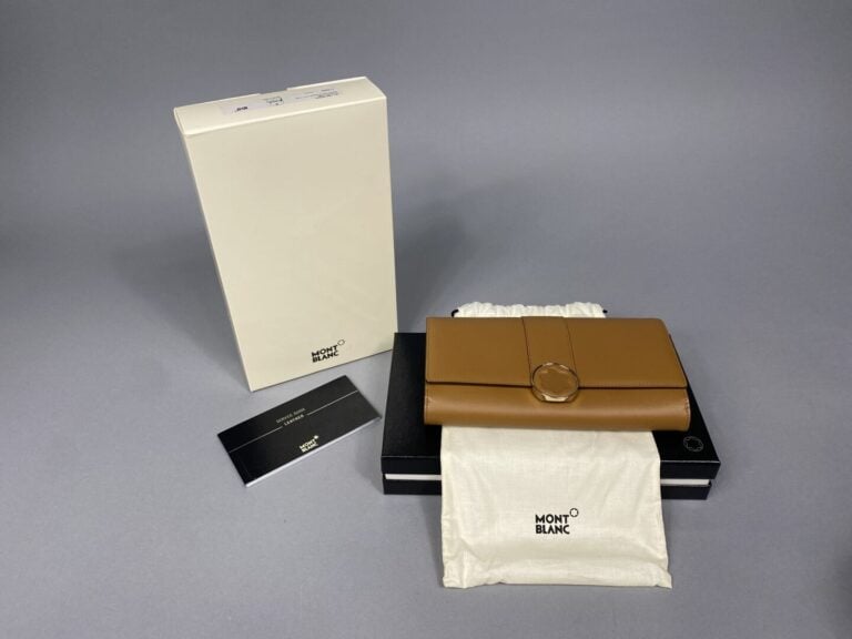 MONTBLANC - Portefeuille modèle Star Eclipse en cuir caramel - Avec écrin et bo…