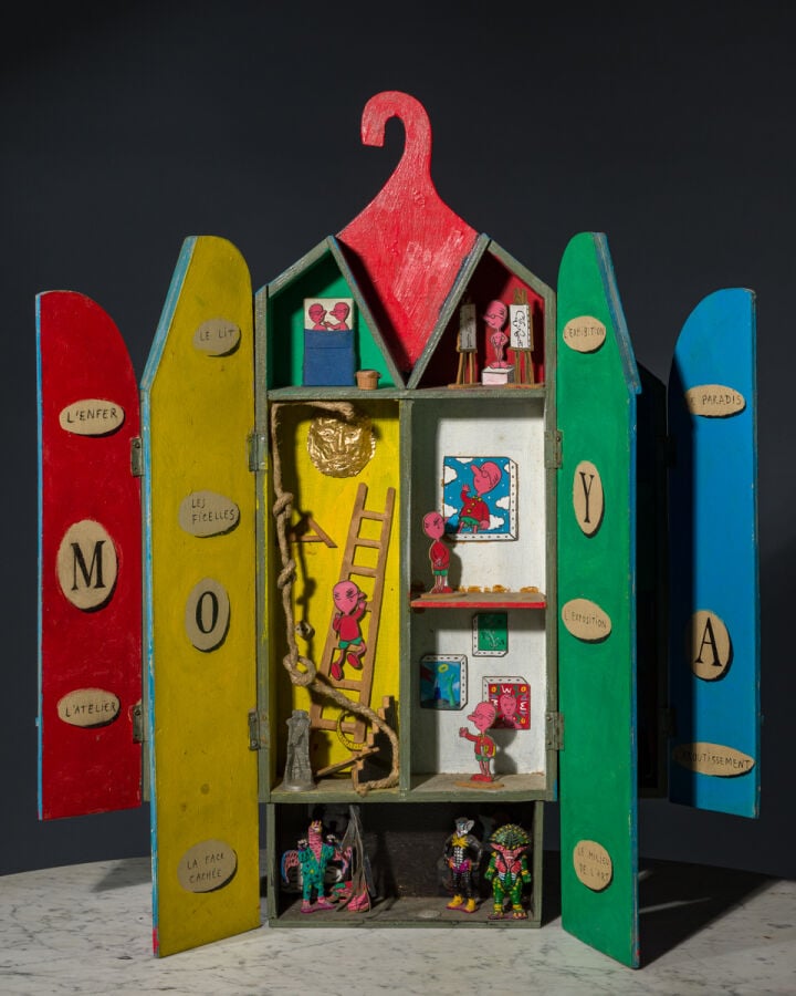 PATRICK MOYA (1955- ) - L'initiation du brave petit artiste, 1998 - Armoire en…
