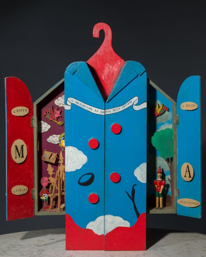 PATRICK MOYA (1955- ) - L'initiation du brave petit artiste, 1998 - Armoire en…