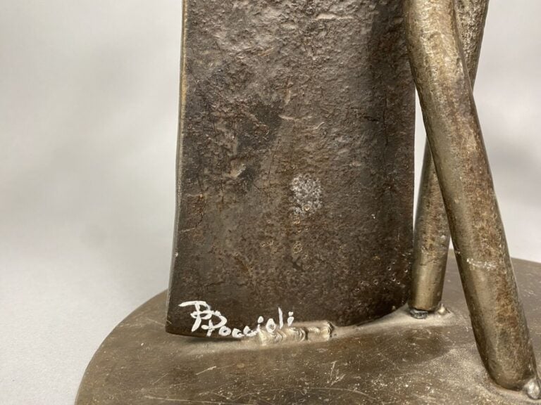 Patrick POGGIOLI - Ensemble de trois sculptures en métal figurant des personnag…