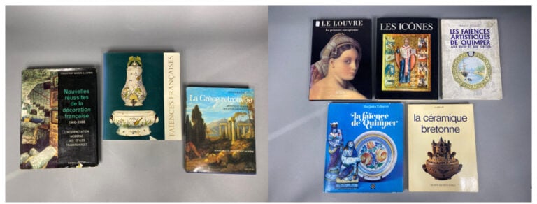 Petit lot de livres d'art sur le thème de la céramique, faïence, etc comprenant…
