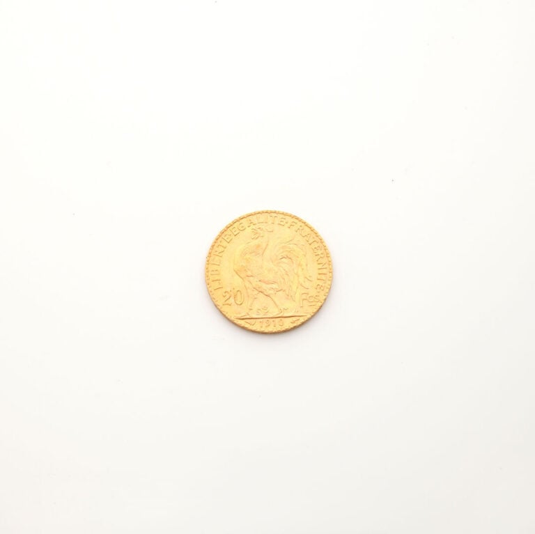 Pièce de 20 francs or 1910 - Poids : 6.4 g