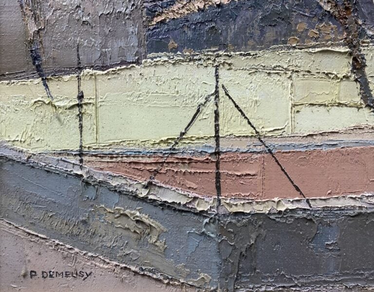 Pierre DEMEUSY (né en 1932) - Calmoutier - Huile sur toile - Signée en bas à ga…