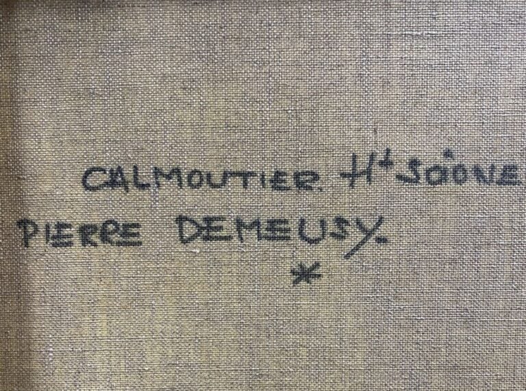 Pierre DEMEUSY (né en 1932) - Calmoutier - Huile sur toile - Signée en bas à ga…