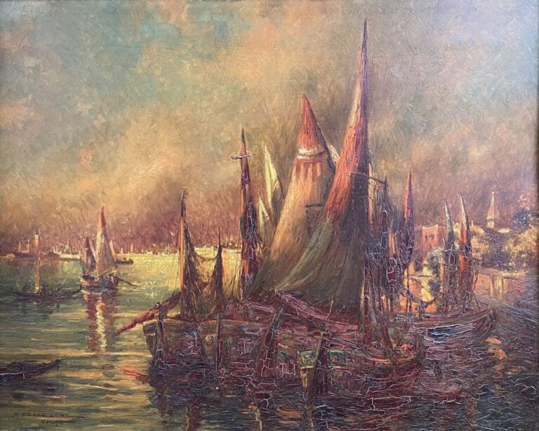 Pierre Franc LAMY (1855-1919) - Venise - Panneau en bois - Signé en bas, situé…