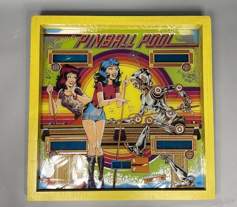 Pinball pool par GOTTLIEB - Partie de pinball - 110 x 55 cm - (usures, manque l…