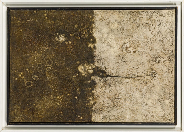 ROBERT MALAVAL (1937-1980) - Glaise murale, 1961 - Huile sur toile, signée en h…