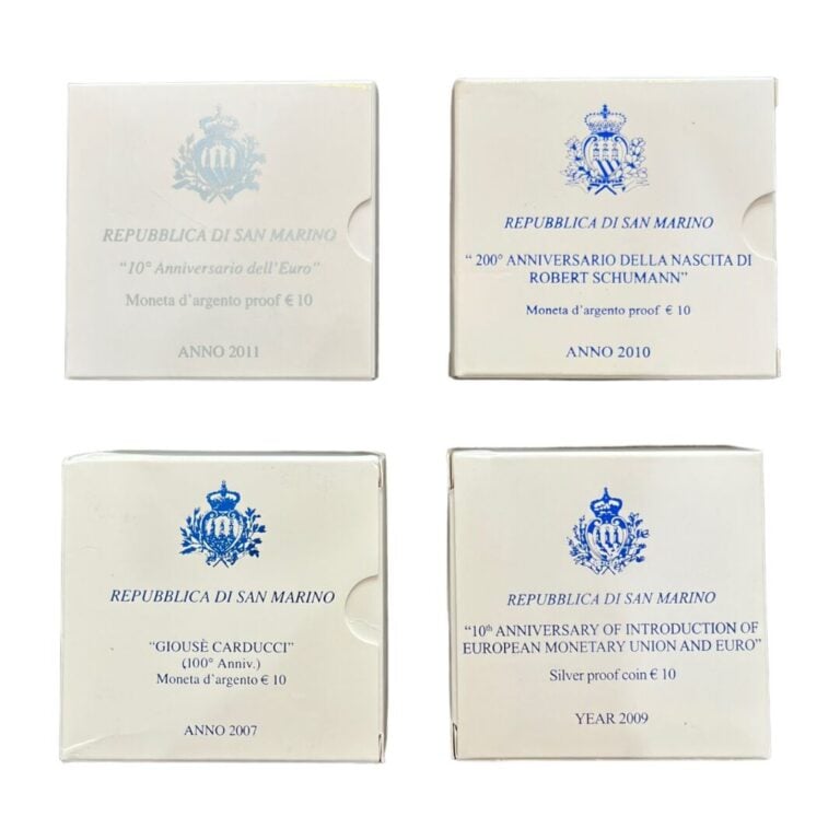 Saint Marin - - Lot de quatre 10 euros comprenant les années 2007, 2009, 2010 e…