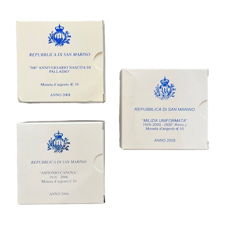 Saint Marin - - Lot de trois 10 euros comprenant les années 2005, 2006 et 2008.…