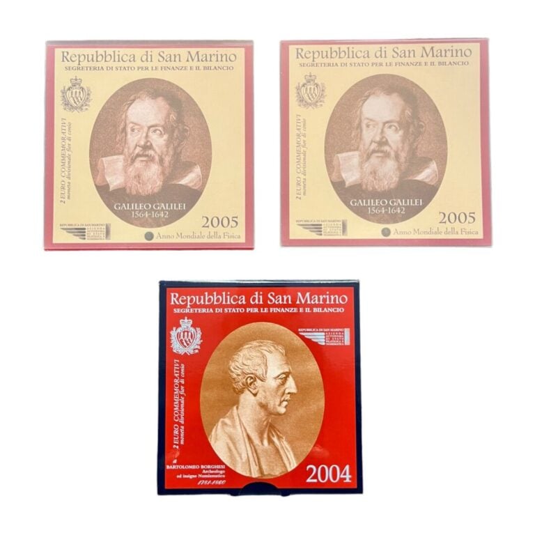 Saint Marin - Lot de trois 2 euros commémorative comprenant : - -La 2004 : " Bo…