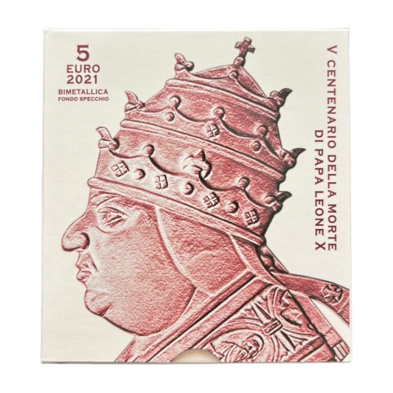 Vatican - - 5 Euros BE 2021 " 500 ans de la mort du Pape Léon X"